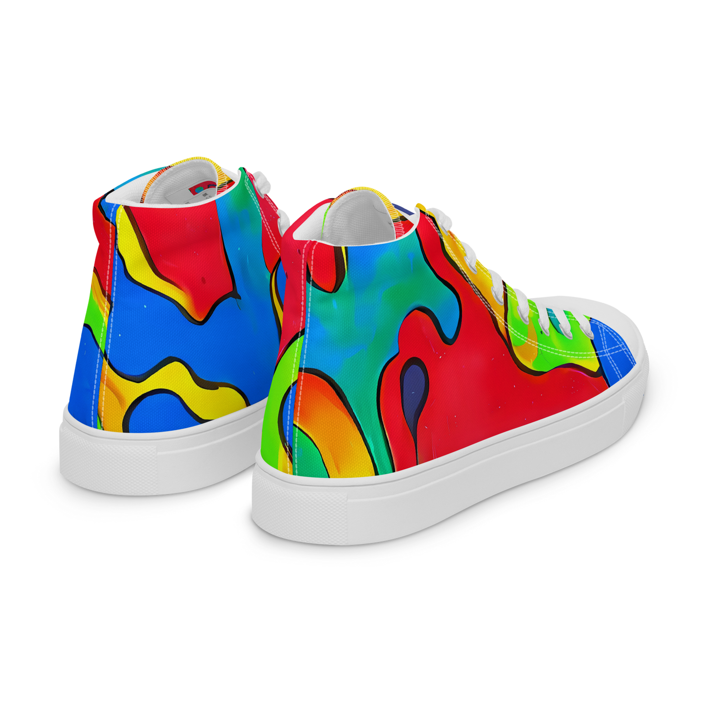 Men's High Top Canvas Shoes - Splash of Joy