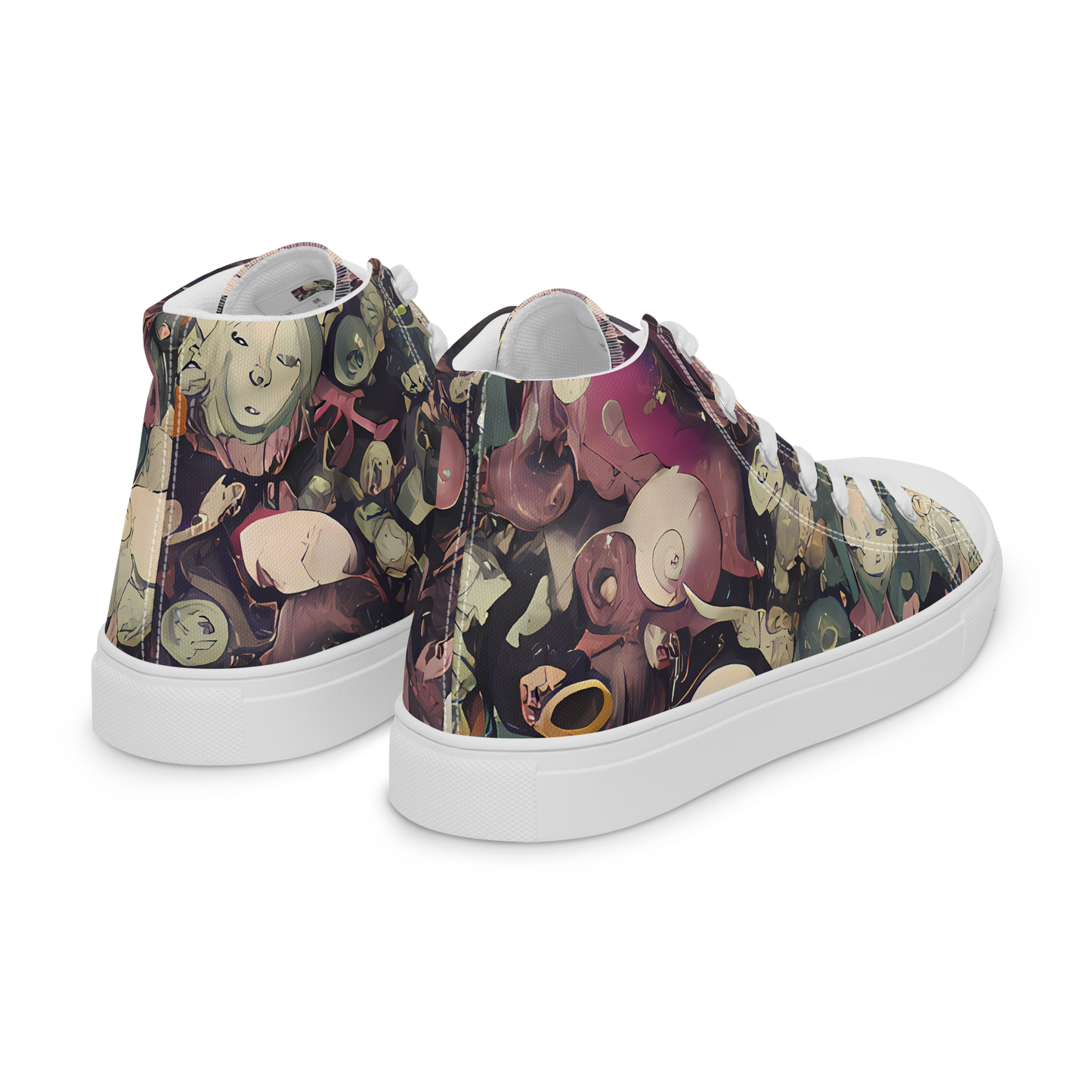 Men's High Top Canvas Shoes - Visions of the Unseen