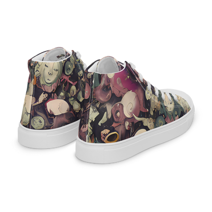 Men's High Top Canvas Shoes - Visions of the Unseen