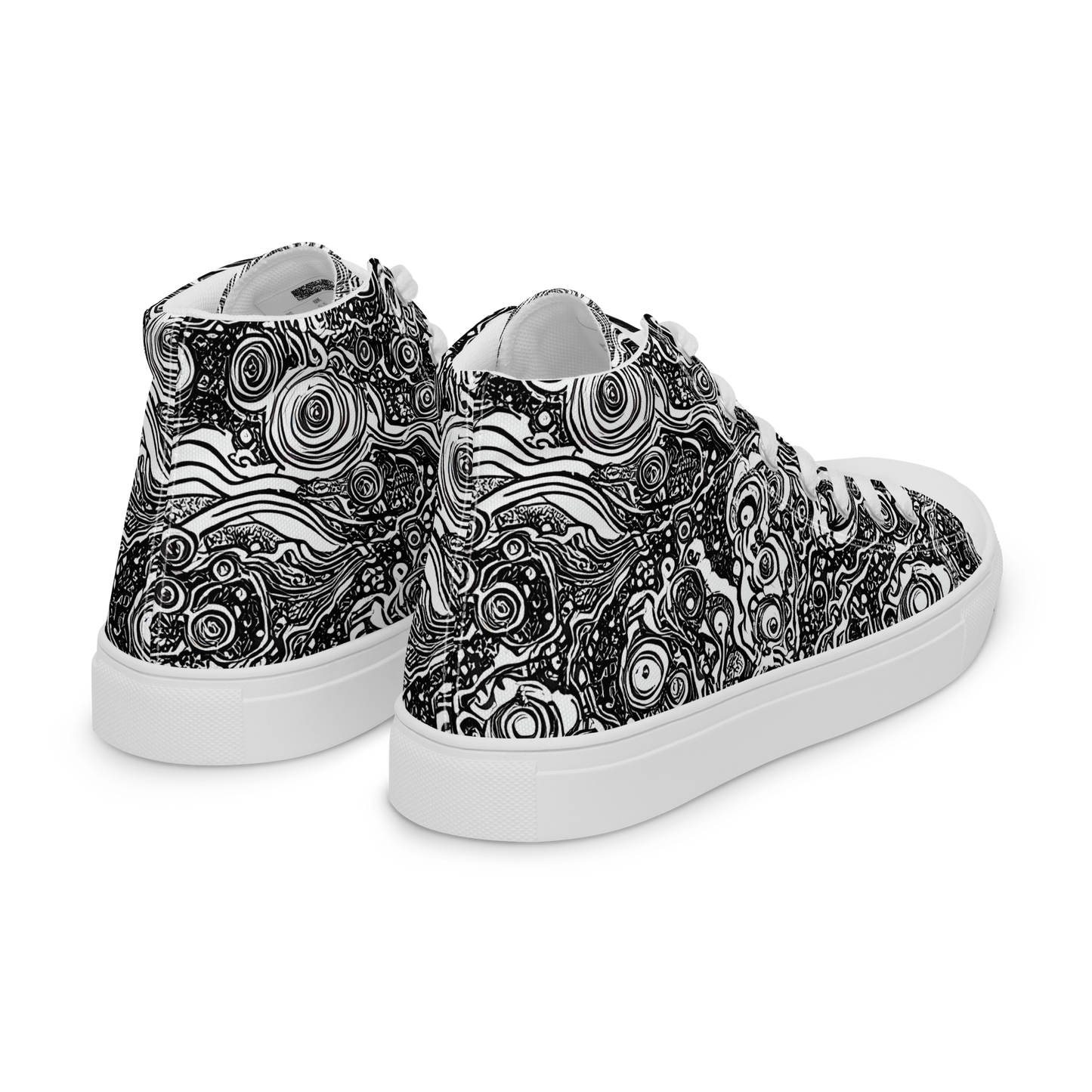 Women's High Top Canvas Shoes - Swirling Stories