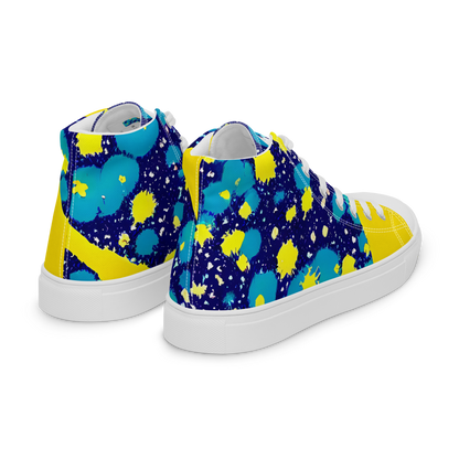 Men's High Top Canvas Shoes - Starburst Splash