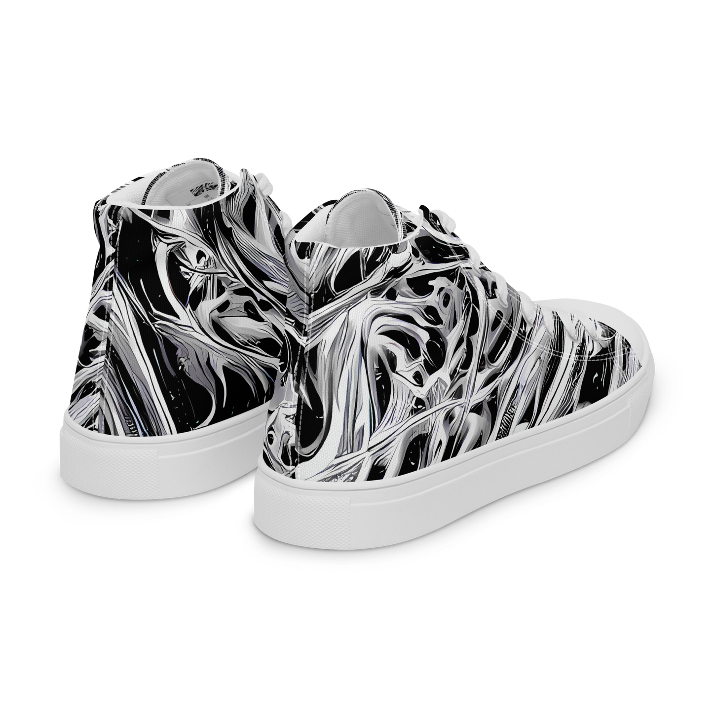 Women's High Top Canvas Shoes - Silver Shadows