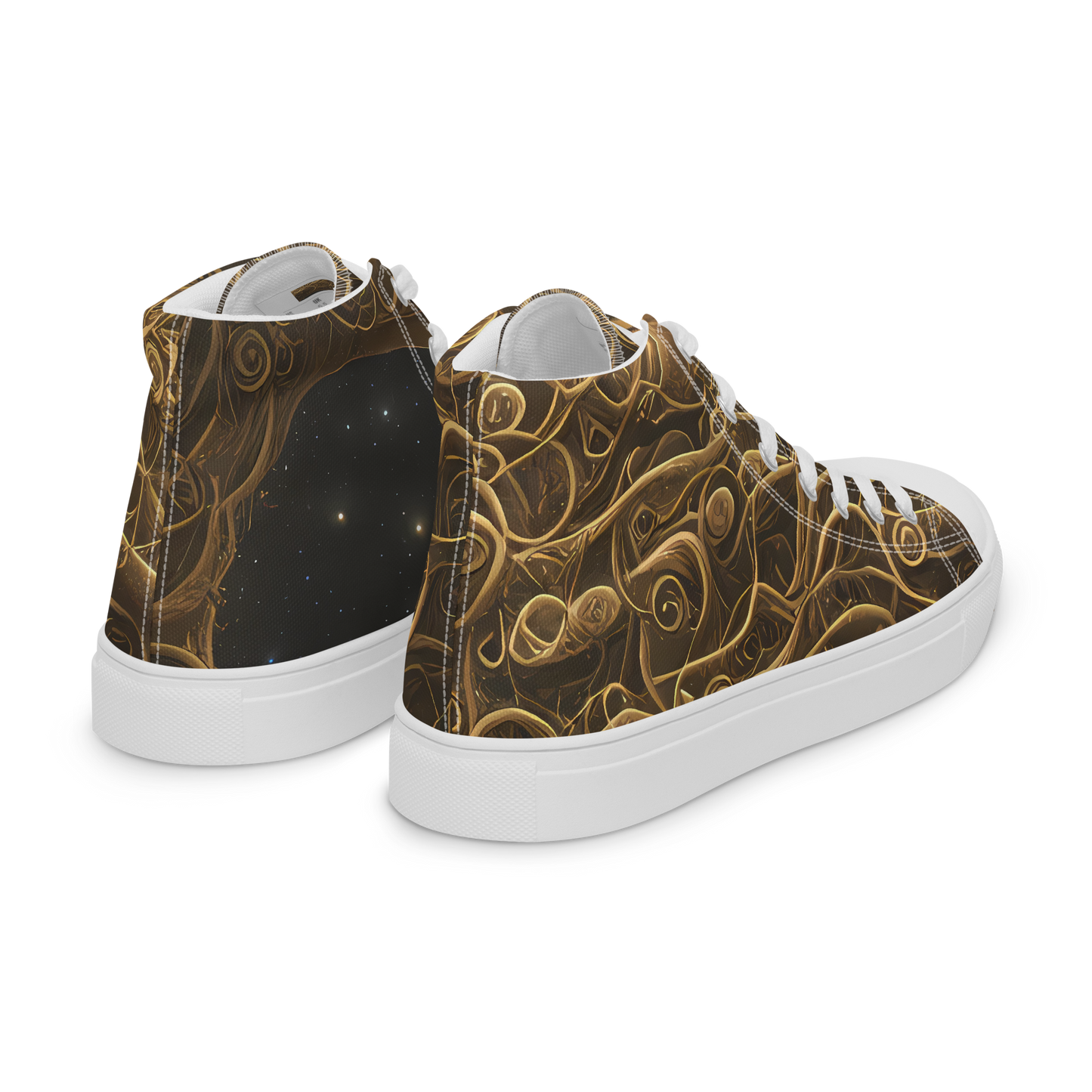 Women's High Top Canvas Shoes - Gilded Reverie