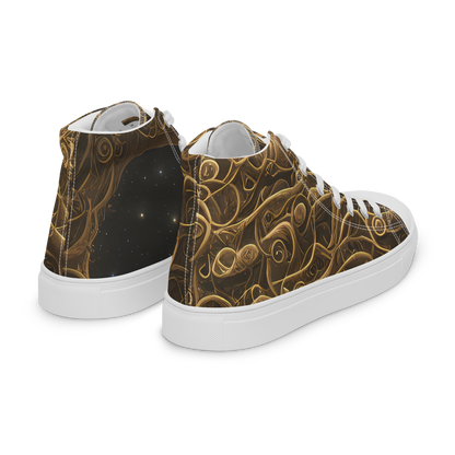 Women's High Top Canvas Shoes - Gilded Reverie