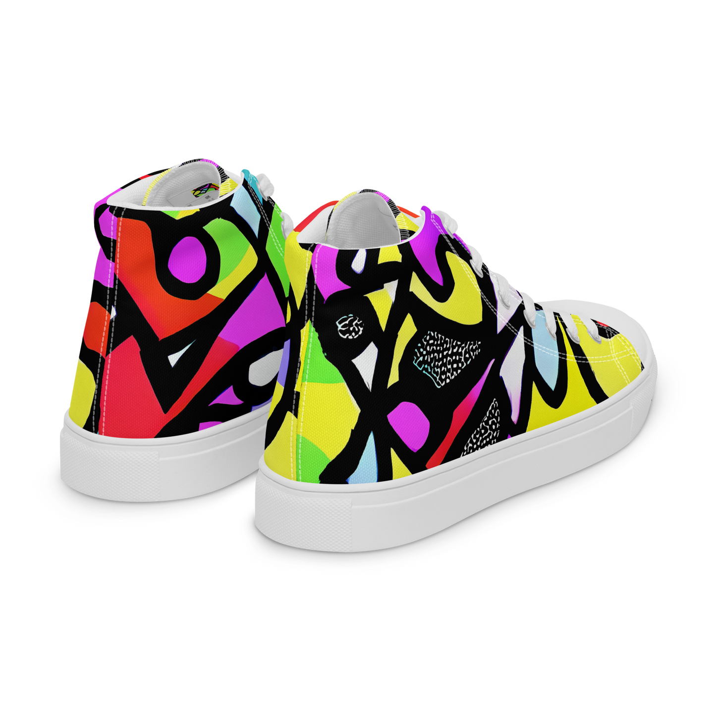 Men's High Top Canvas Shoes - Vivid Serenade