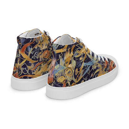 Women's High Top Canvas Shoes - Quantum Symmetry