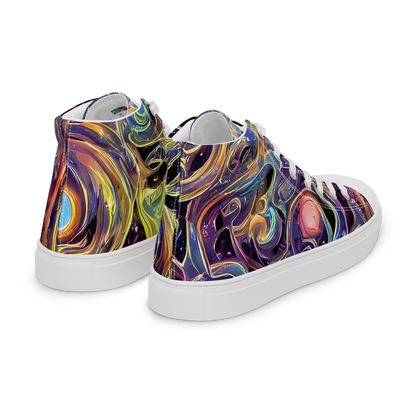 Men's High Top Canvas Shoes - Lebacq Swirl