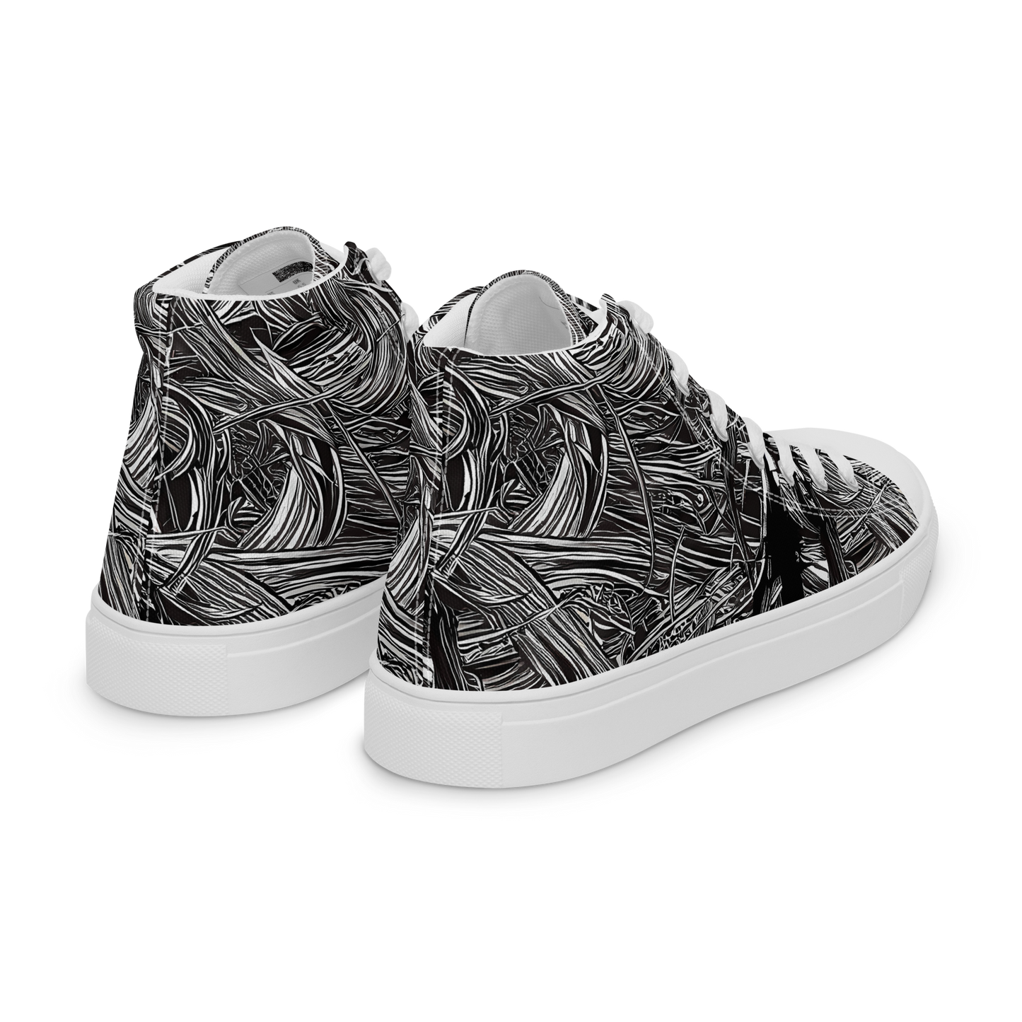 Men's High Top Canvas Shoes - Mesmeric Tangles