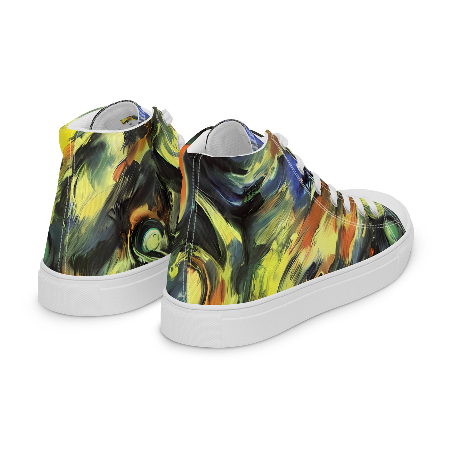 Men's High Top Canvas Shoes - Seve Swirl