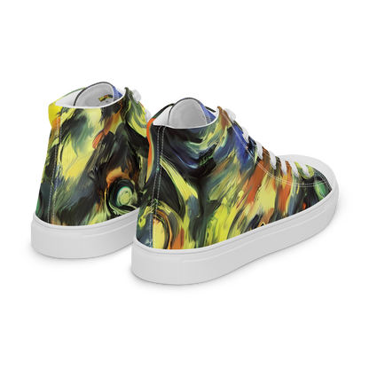 Men's High Top Canvas Shoes - Seve Swirl