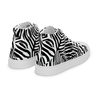 Women's High Top Canvas Shoes - Shadowed Illusions