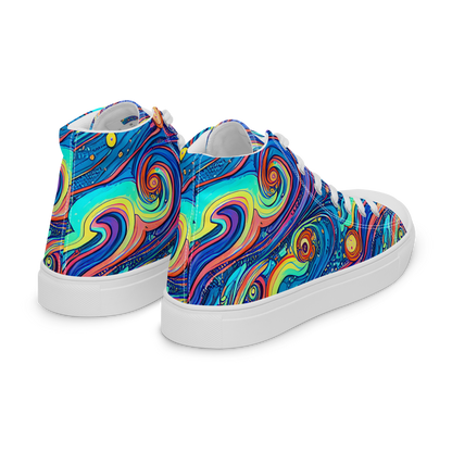 Men's High Top Canvas Shoes - Echoes of Vortex