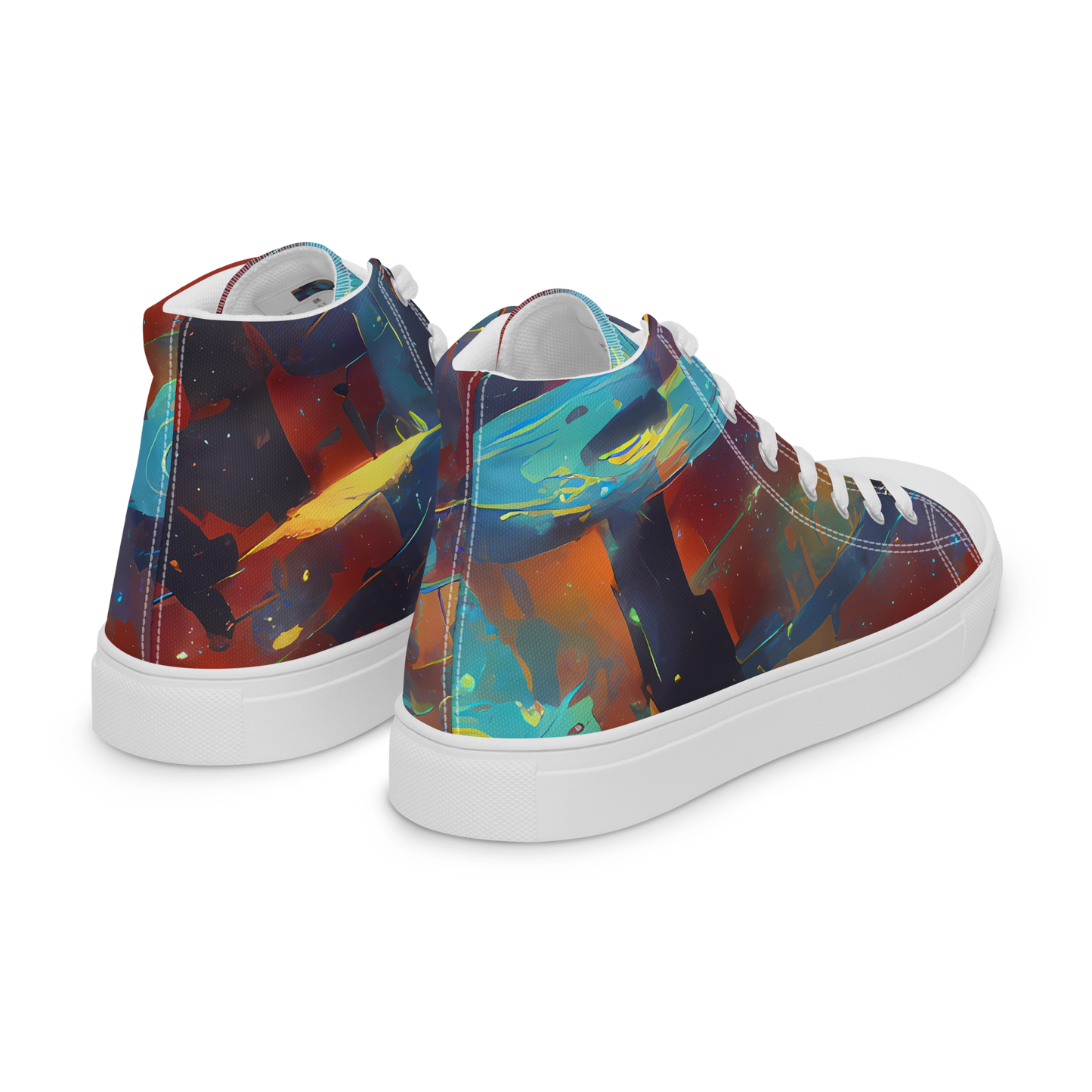 Men's High Top Canvas Shoes - Journey Through Infinity