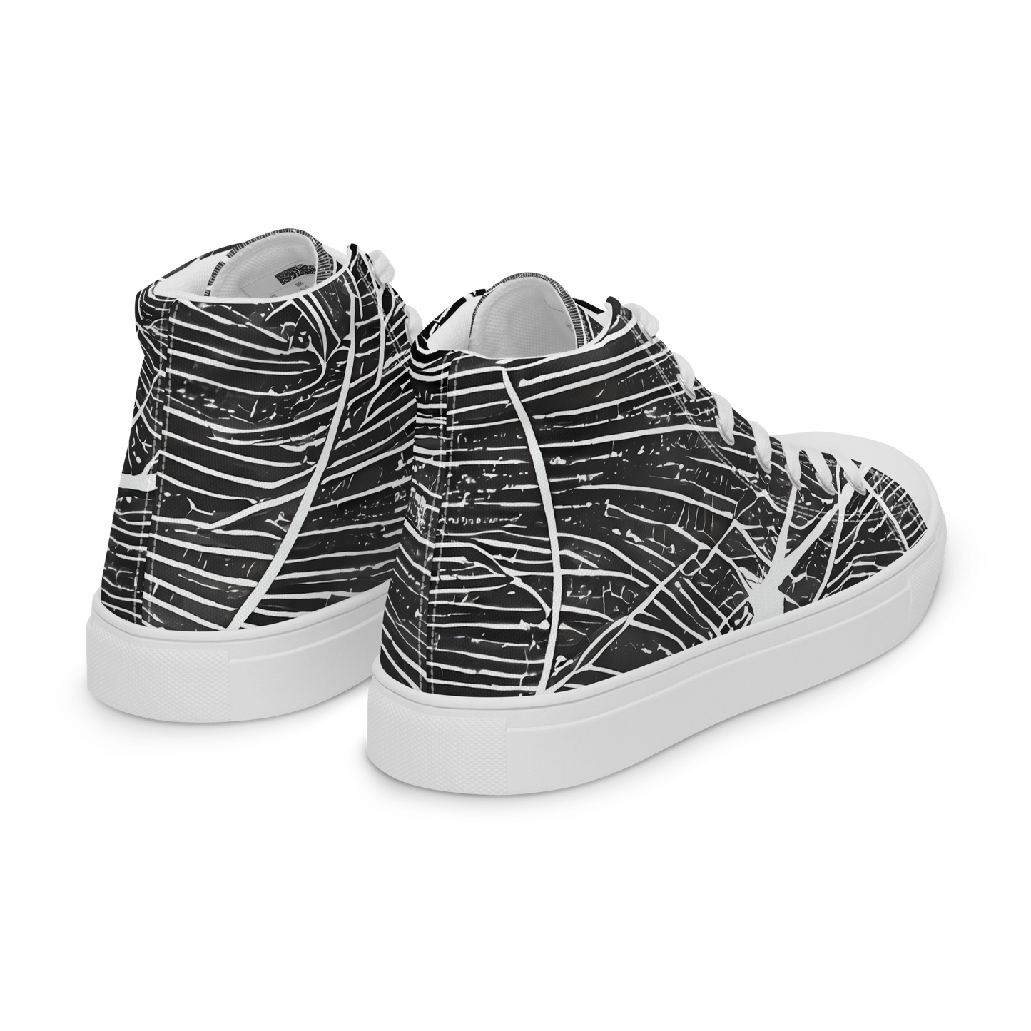 Men's High Top Canvas Shoes - Silver Echo