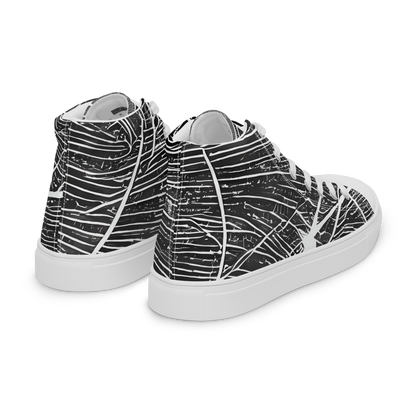 Men's High Top Canvas Shoes - Silver Echo