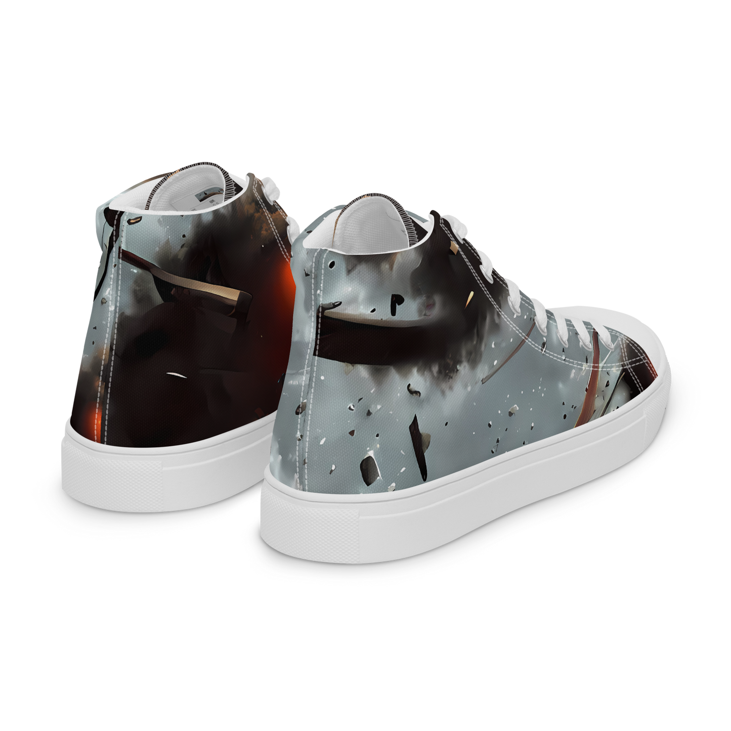 Men's High Top Canvas Shoes - Celestial Collision