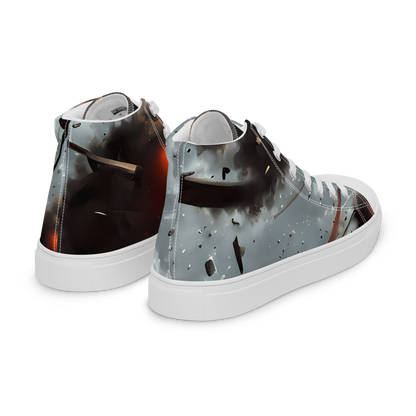 Men's High Top Canvas Shoes - Celestial Collision