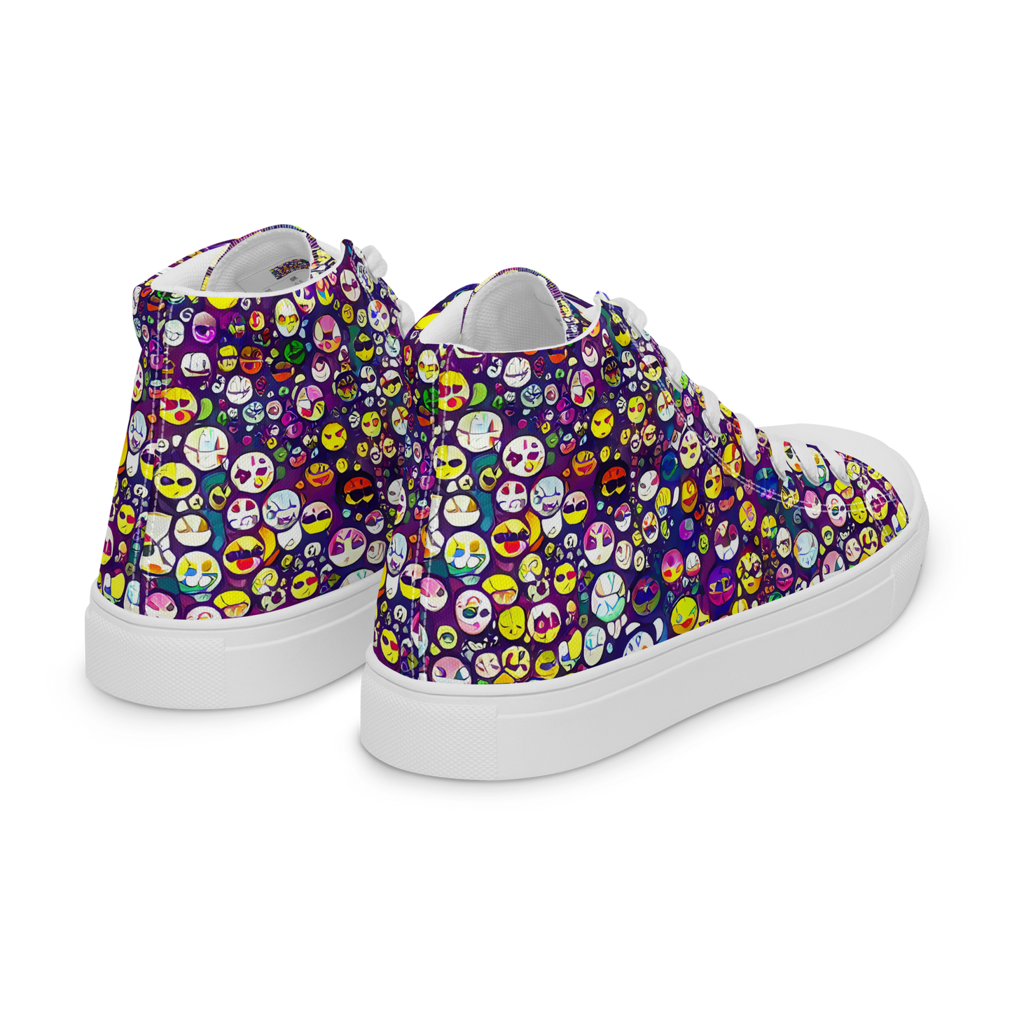 Men's High Top Canvas Shoes - Mosaic Moods