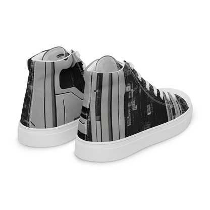 Women's High Top Canvas Shoes - Concrete Harmony