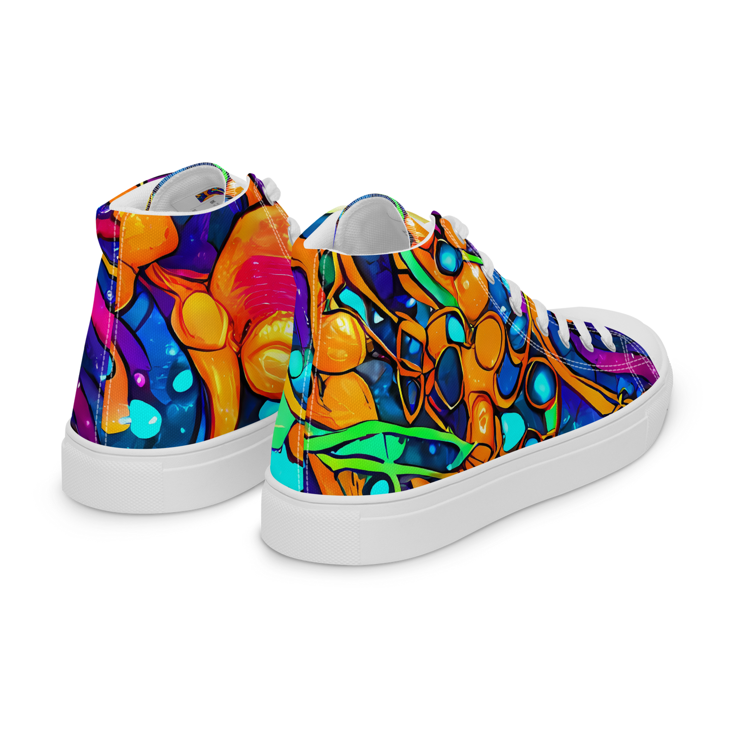 Men's High Top Canvas Shoes - Iridescent Nebula