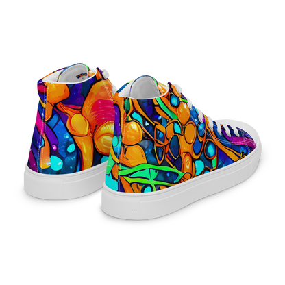 Men's High Top Canvas Shoes - Iridescent Nebula