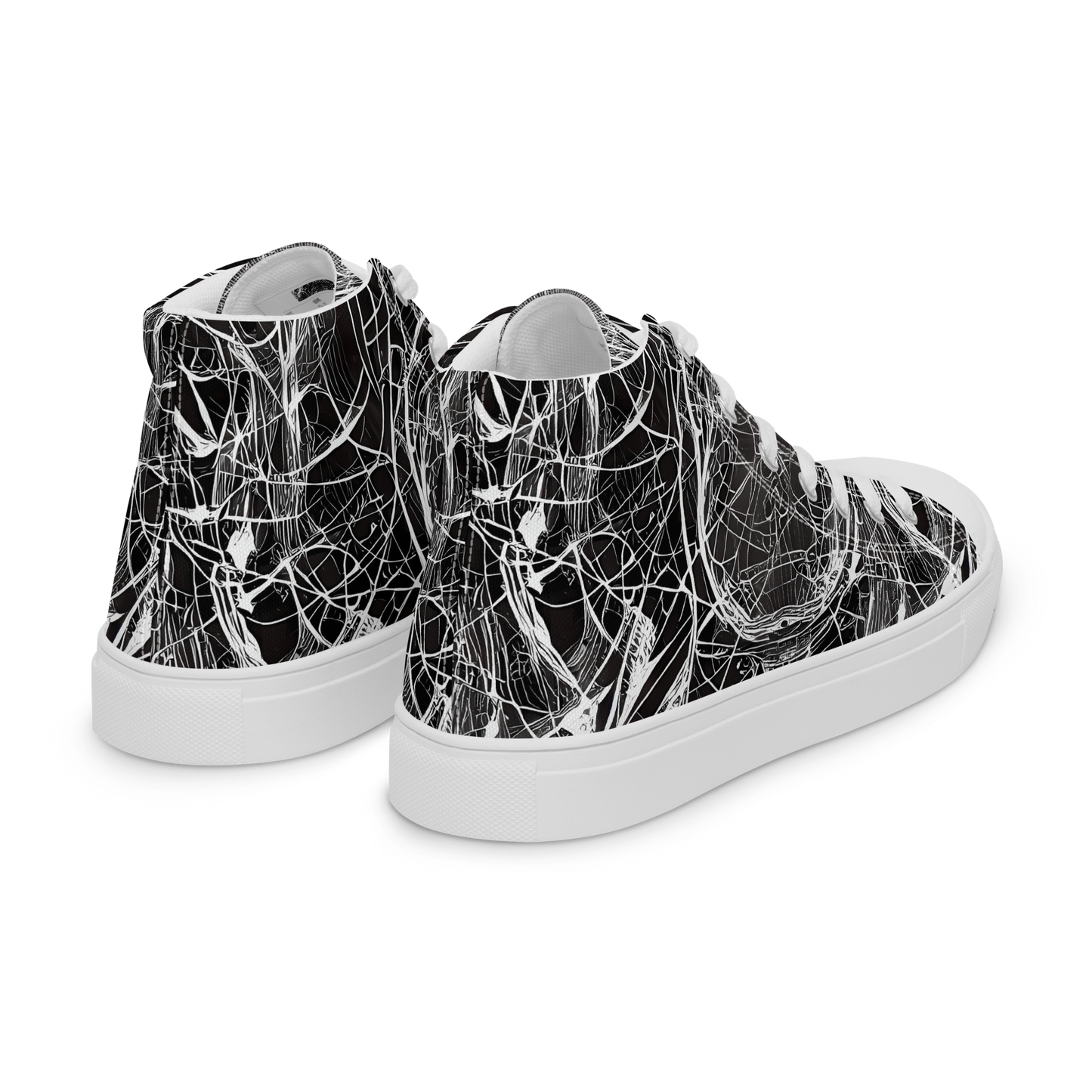 Women's High Top Canvas Shoes - Nexus of Lines