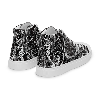 Women's High Top Canvas Shoes - Nexus of Lines