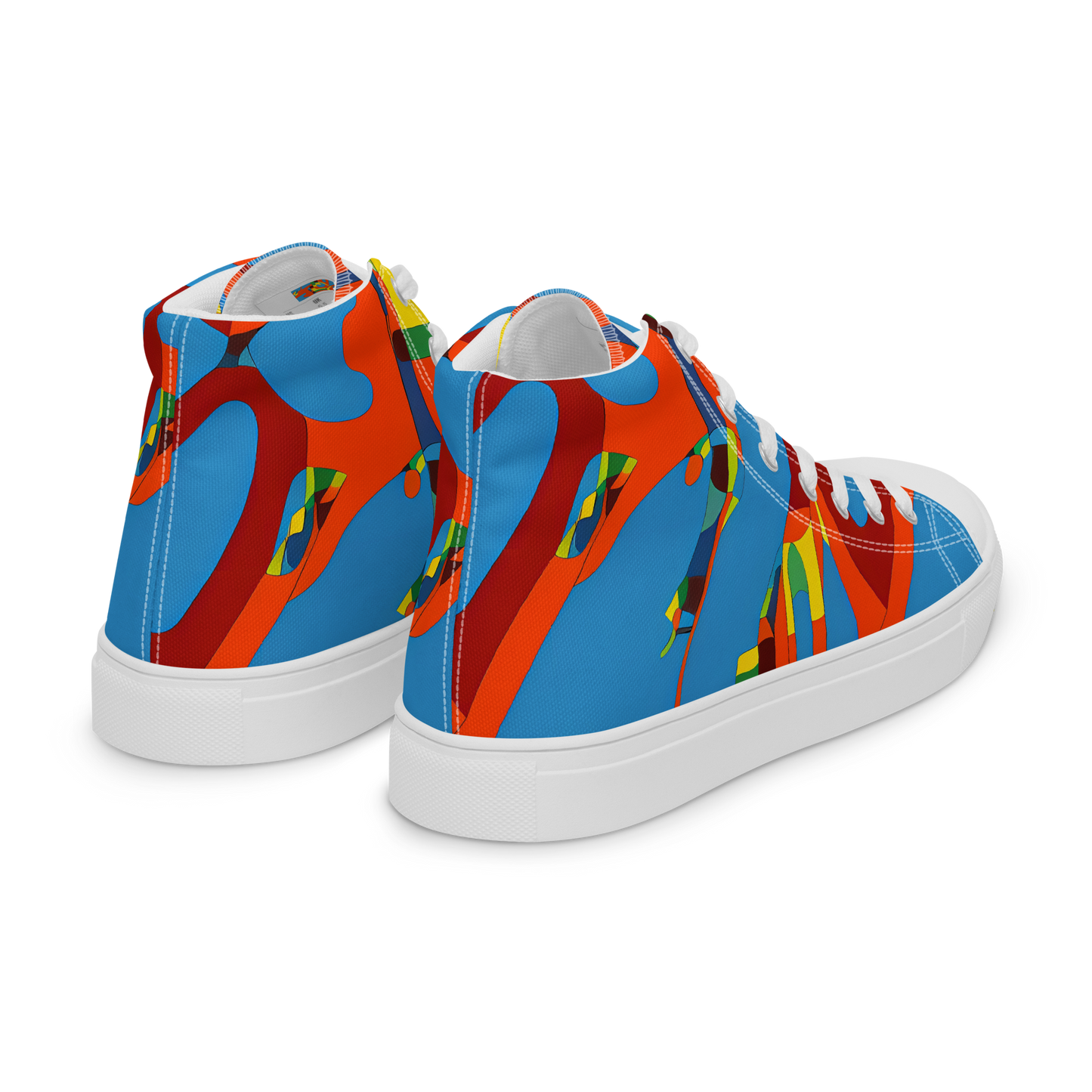 Women's High Top Canvas Shoes - Fire Ocean Fusion