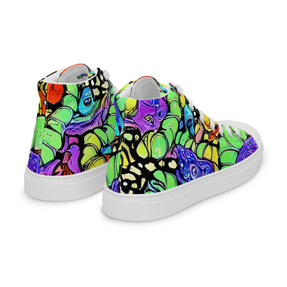 Men's High Top Canvas Shoes - Frostwork Fantasy