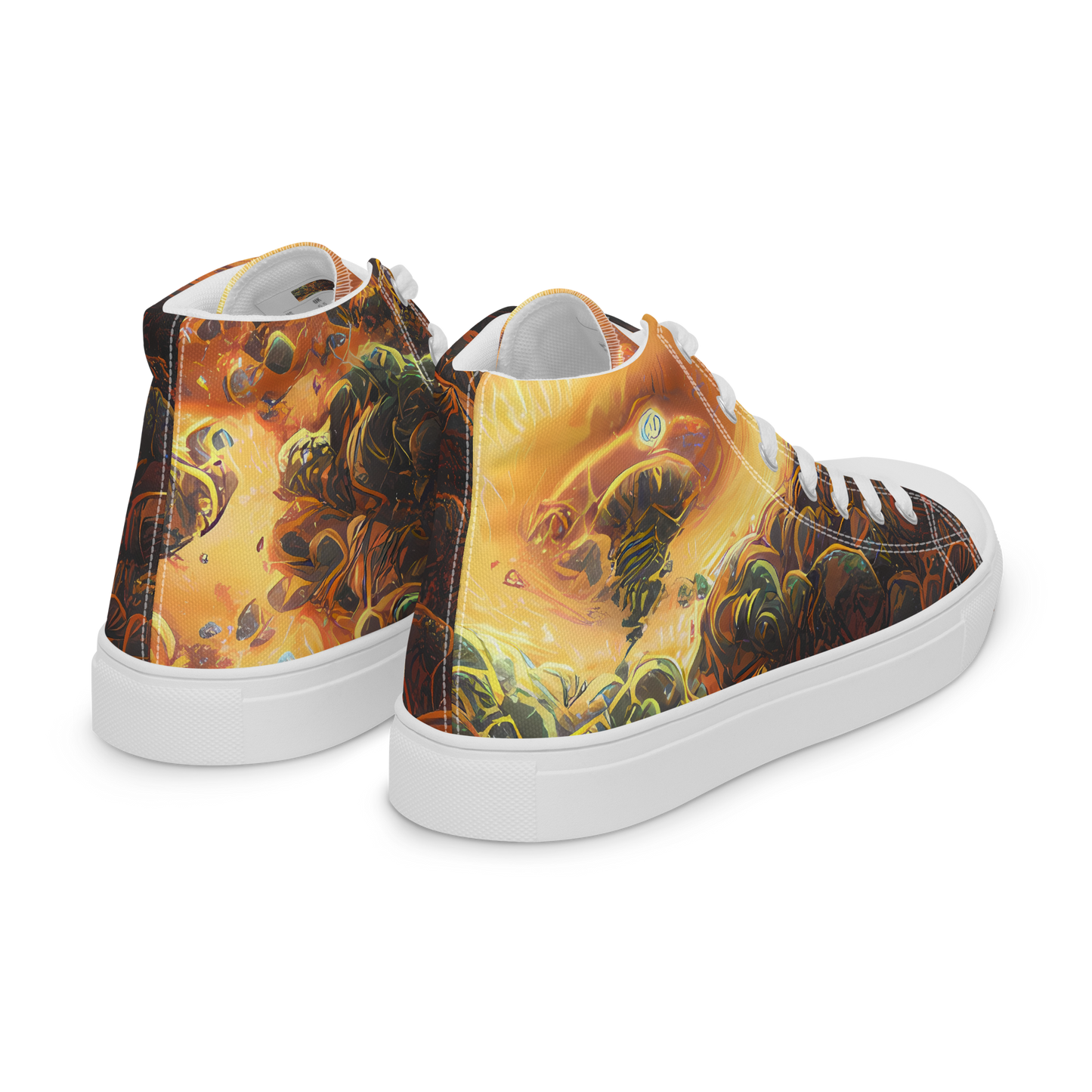 Men's High Top Canvas Shoes - Volcanic Cascade