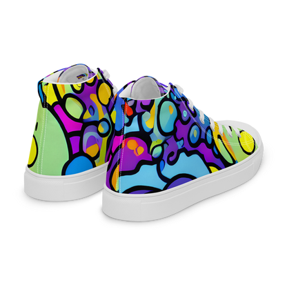 Women's High Top Canvas Shoes - Radiant Lagoon