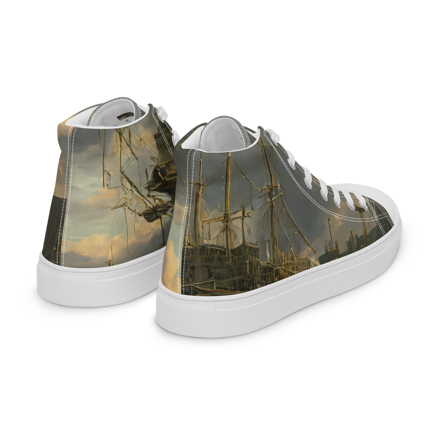 Men's High Top Canvas Shoes - Ethereal Armada