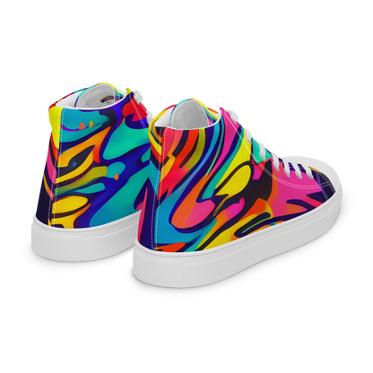 Women's High Top Canvas Shoes - Electric Ecstasy