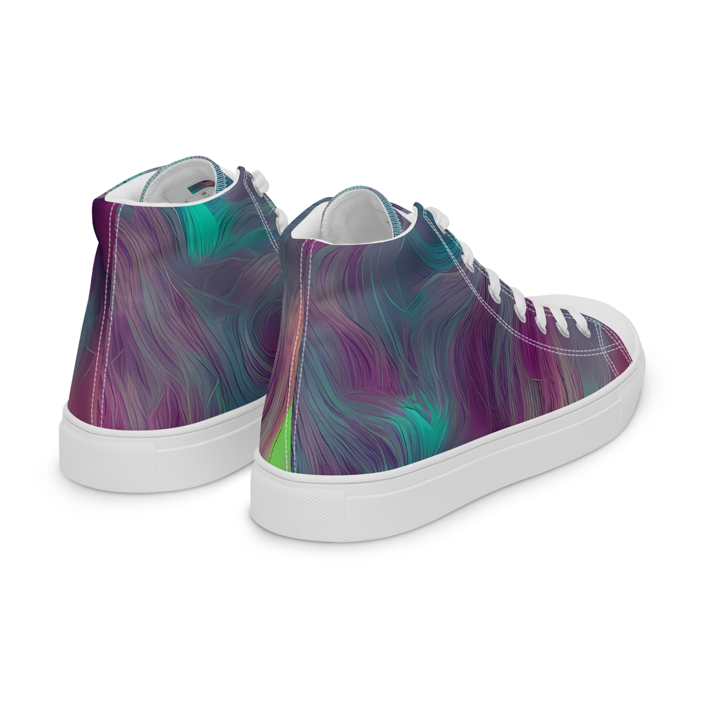 Men's High Top Canvas Shoes - Surreal Tresses