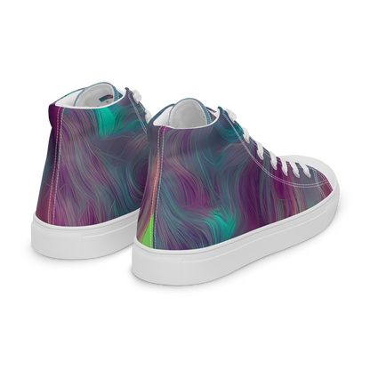 Men's High Top Canvas Shoes - Surreal Tresses