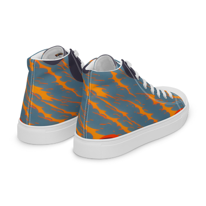 Men's High Top Canvas Shoes - Flames of Gravity