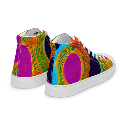 Women's High Top Canvas Shoes - Galactic Harmony