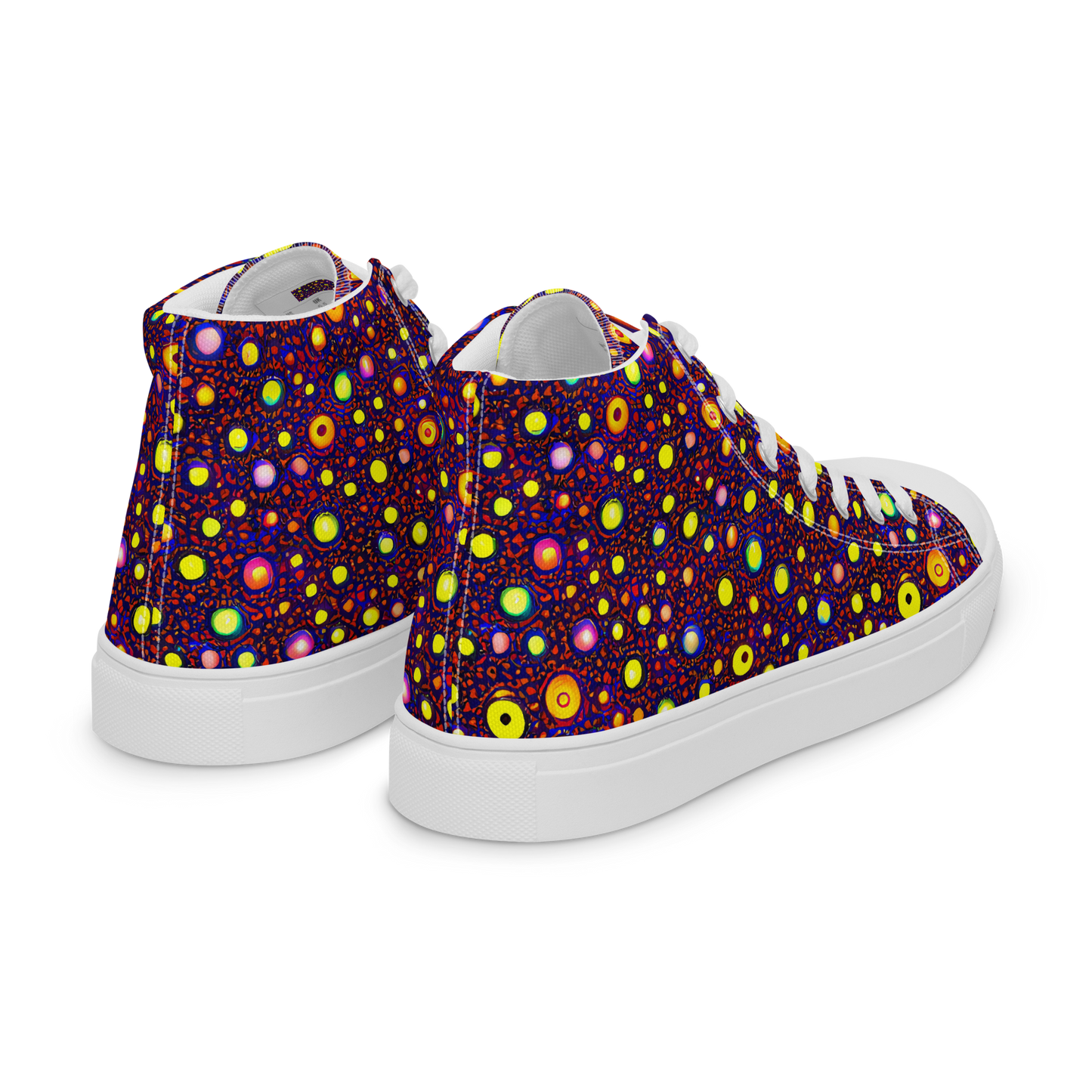 Women's High Top Canvas Shoes - Cosmic Dotscape