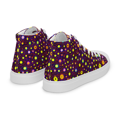 Women's High Top Canvas Shoes - Cosmic Dotscape