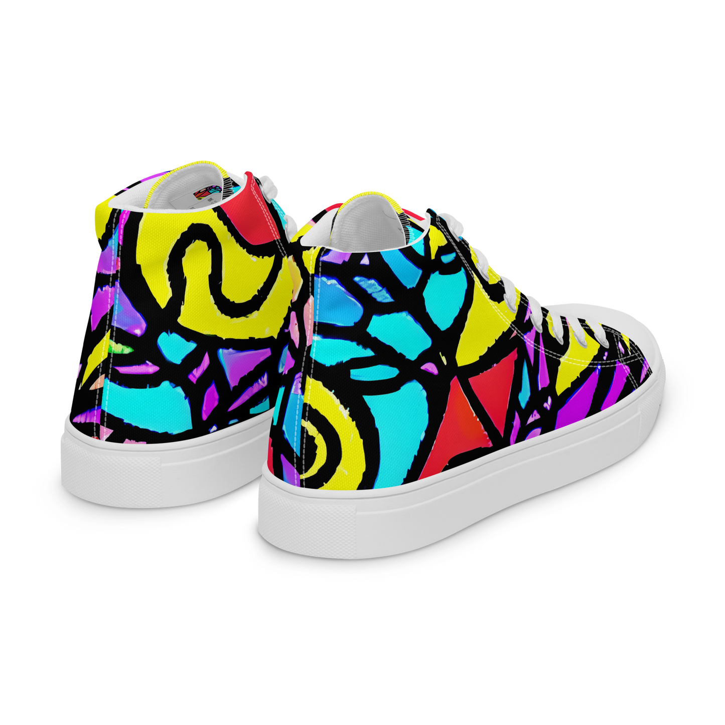 Women's High Top Canvas Shoes - Radiant Chaos