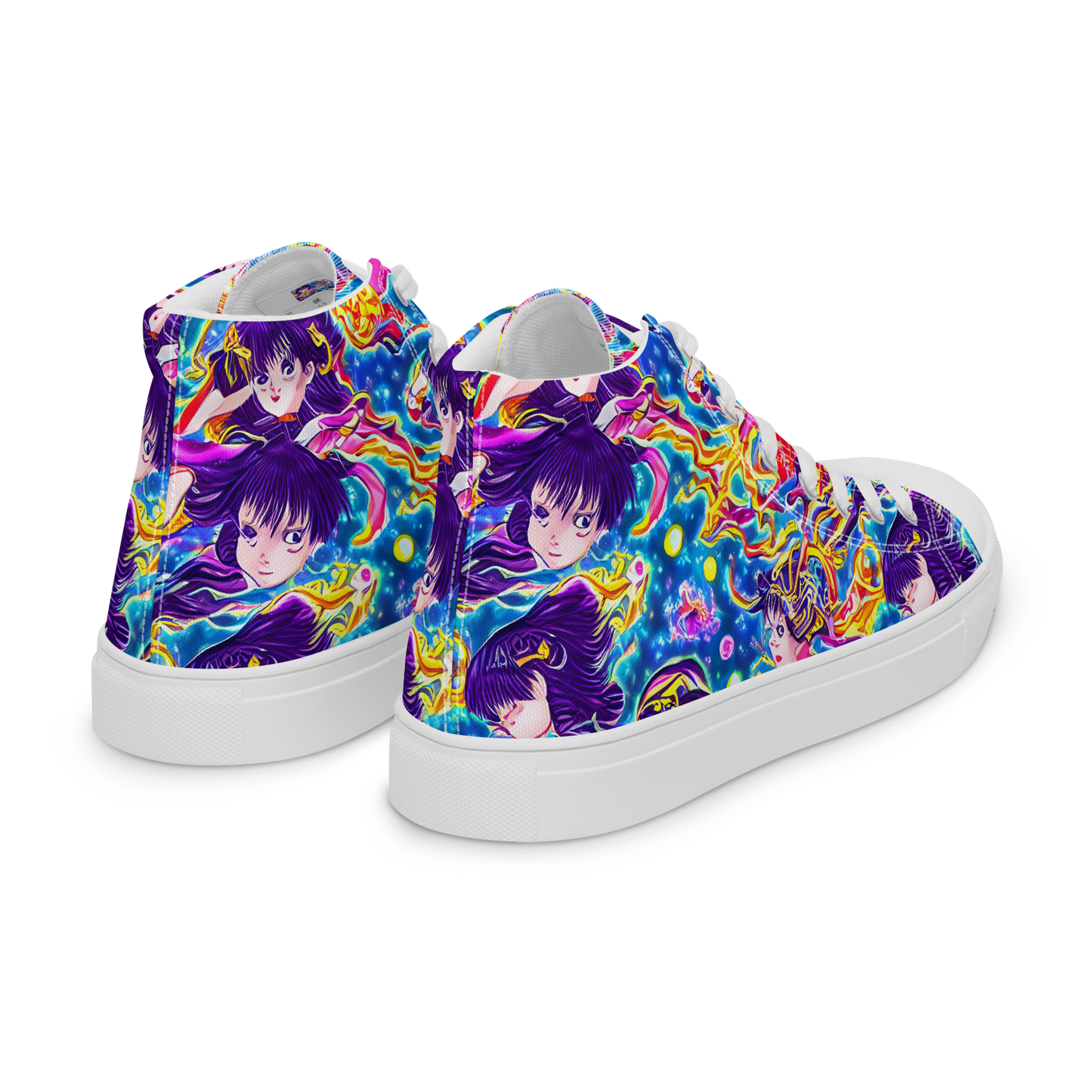 Men's High Top Canvas Shoes - Aquatic Whim