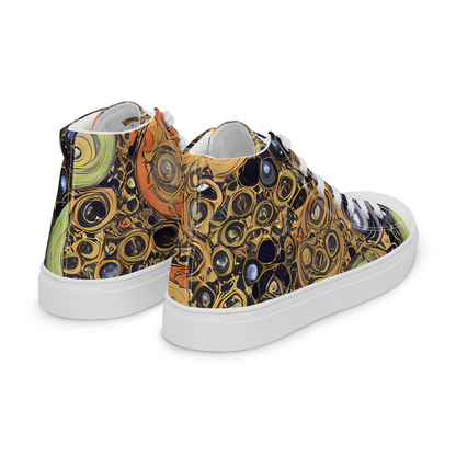 Men's High Top Canvas Shoes - Crescent Echoes