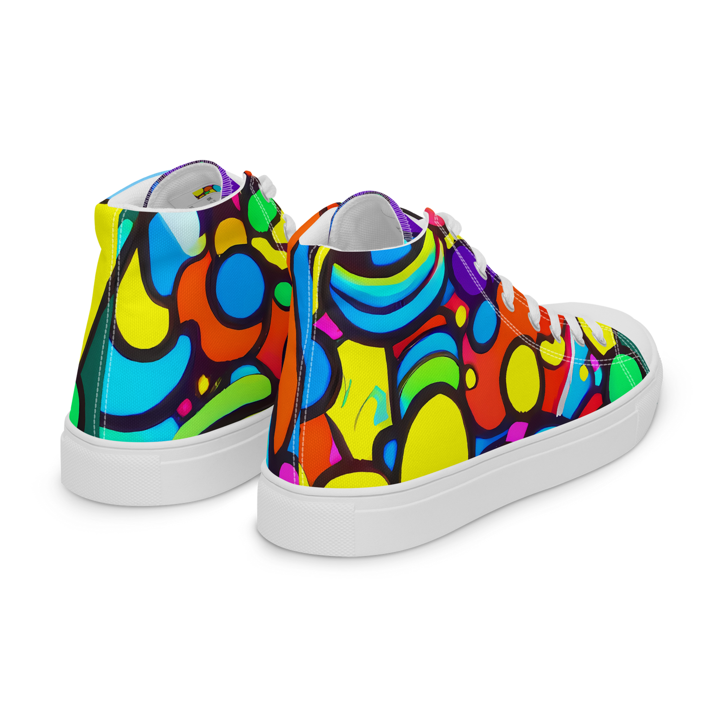Men's High Top Canvas Shoes - Chromadoodle Junction