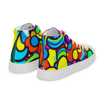 Men's High Top Canvas Shoes - Chromadoodle Junction