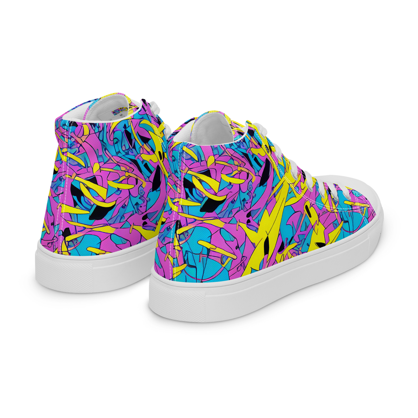 Men's High Top Canvas Shoes - Neon Jive