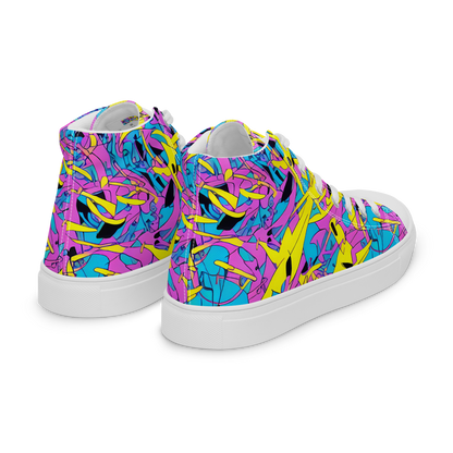 Men's High Top Canvas Shoes - Neon Jive