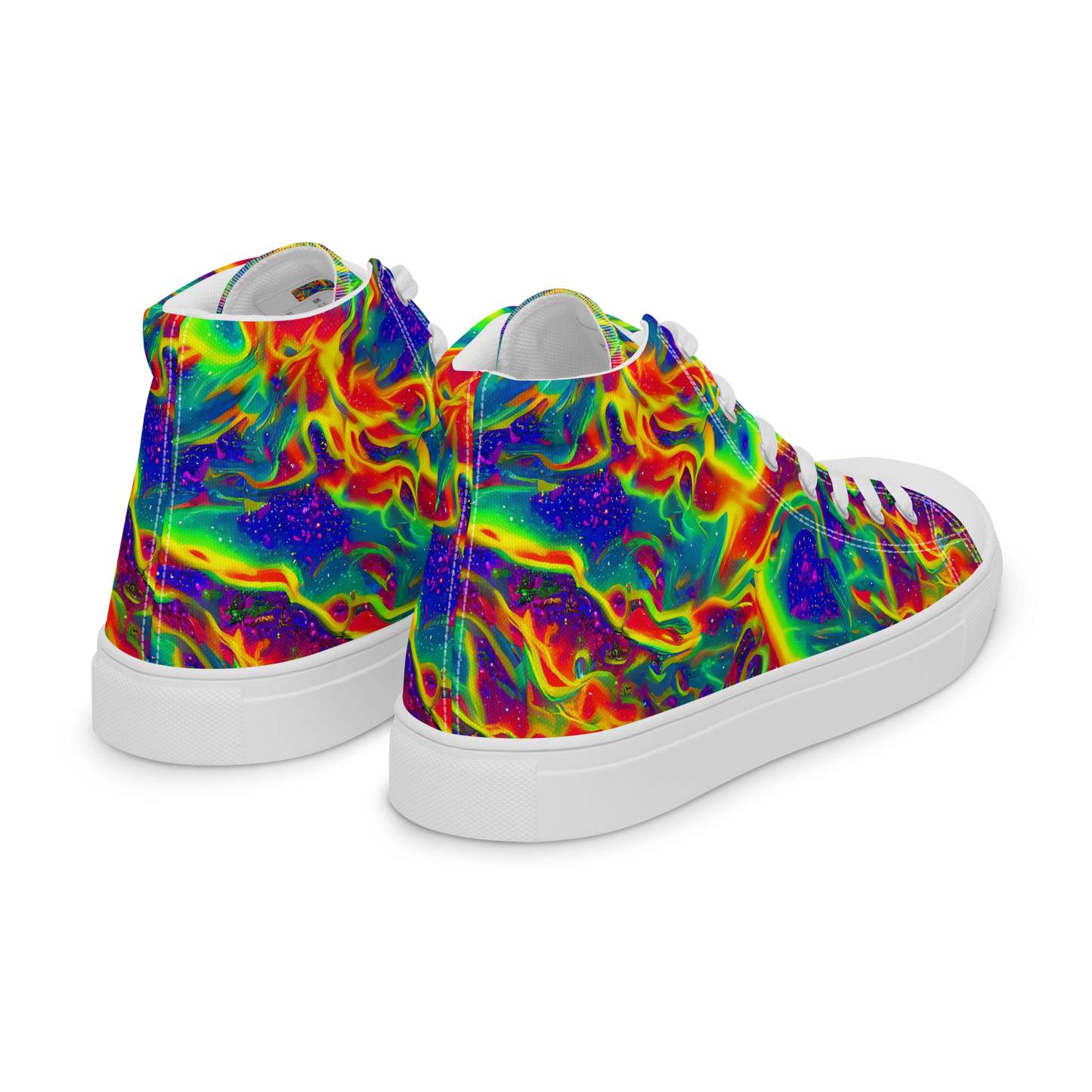 Women's High Top Canvas Shoes - Nebula Symphony