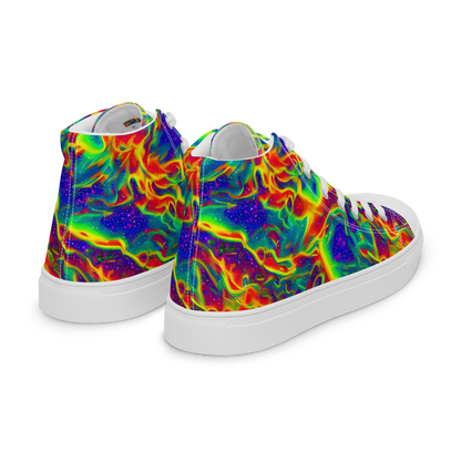 Women's High Top Canvas Shoes - Nebula Symphony