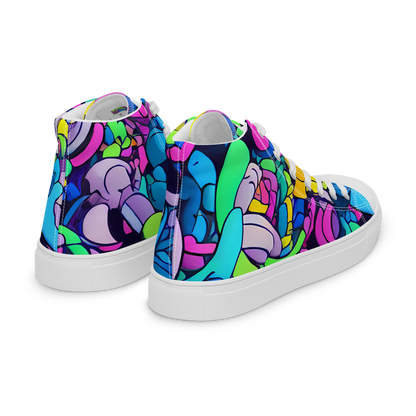 Men's High Top Canvas Shoes - Radiant Revelation