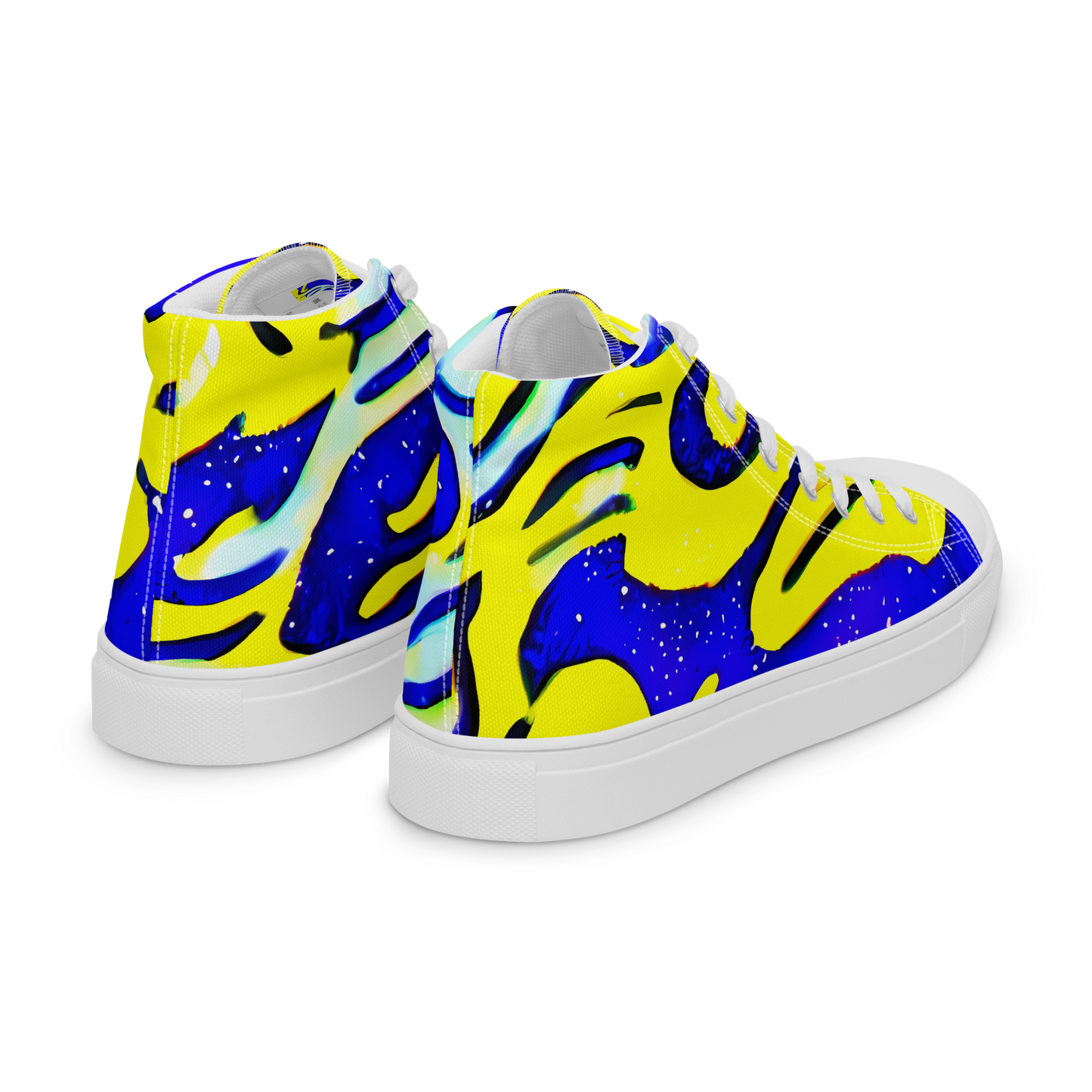 Men's High Top Canvas Shoes - Electric Horizon